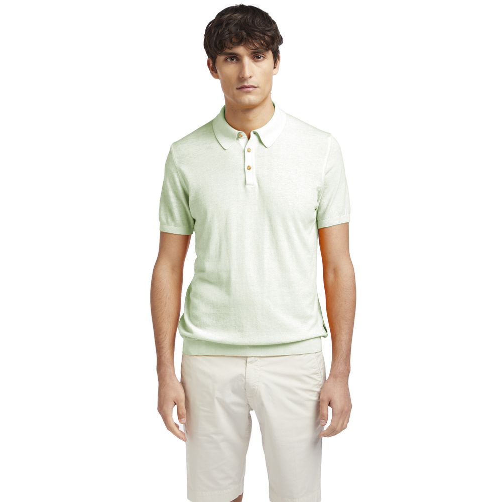 AT.P.CO Green Cotton Polo Shirt Mens T-Shirt