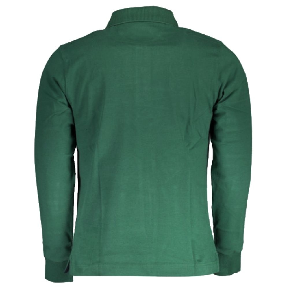 La Martina Green Cotton Polo Shirt Mens T-Shirt