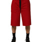 Dolce & Gabbana Red Cotton MidWaist Drawstring Bermuda Pants Mens Shorts