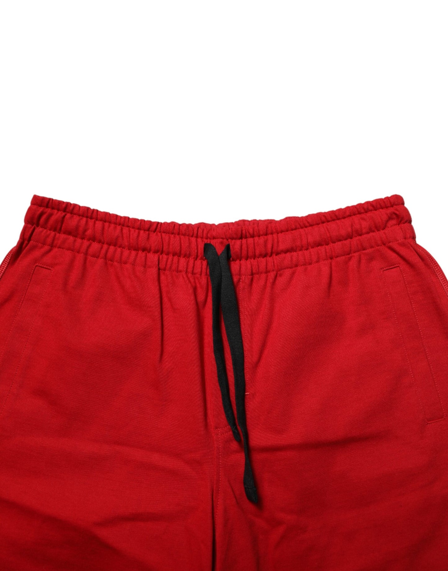 Dolce & Gabbana Red Cotton MidWaist Drawstring Bermuda Pants Mens Shorts
