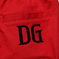 Dolce & Gabbana Red Cotton MidWaist Drawstring Bermuda Pants Mens Shorts