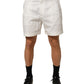 Dolce & Gabbana White Cotton Mid Waist Men Bermuda Shorts Mens Shorts