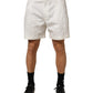 Dolce & Gabbana White Cotton Mid Waist Men Bermuda Shorts Mens Shorts