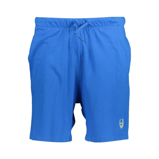 Gianmarco Venturi Blue Cotton Men's Sport Short Mens Shorts