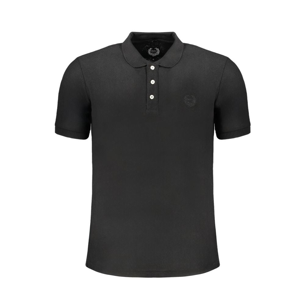 Gianmarco Venturi Black Cotton Polo Shirt Mens T-Shirt