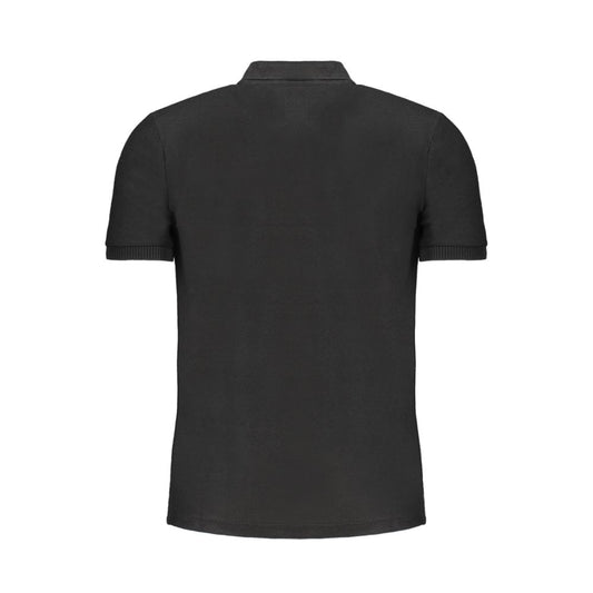 Gianmarco Venturi Black Cotton Polo Shirt Mens T-Shirt