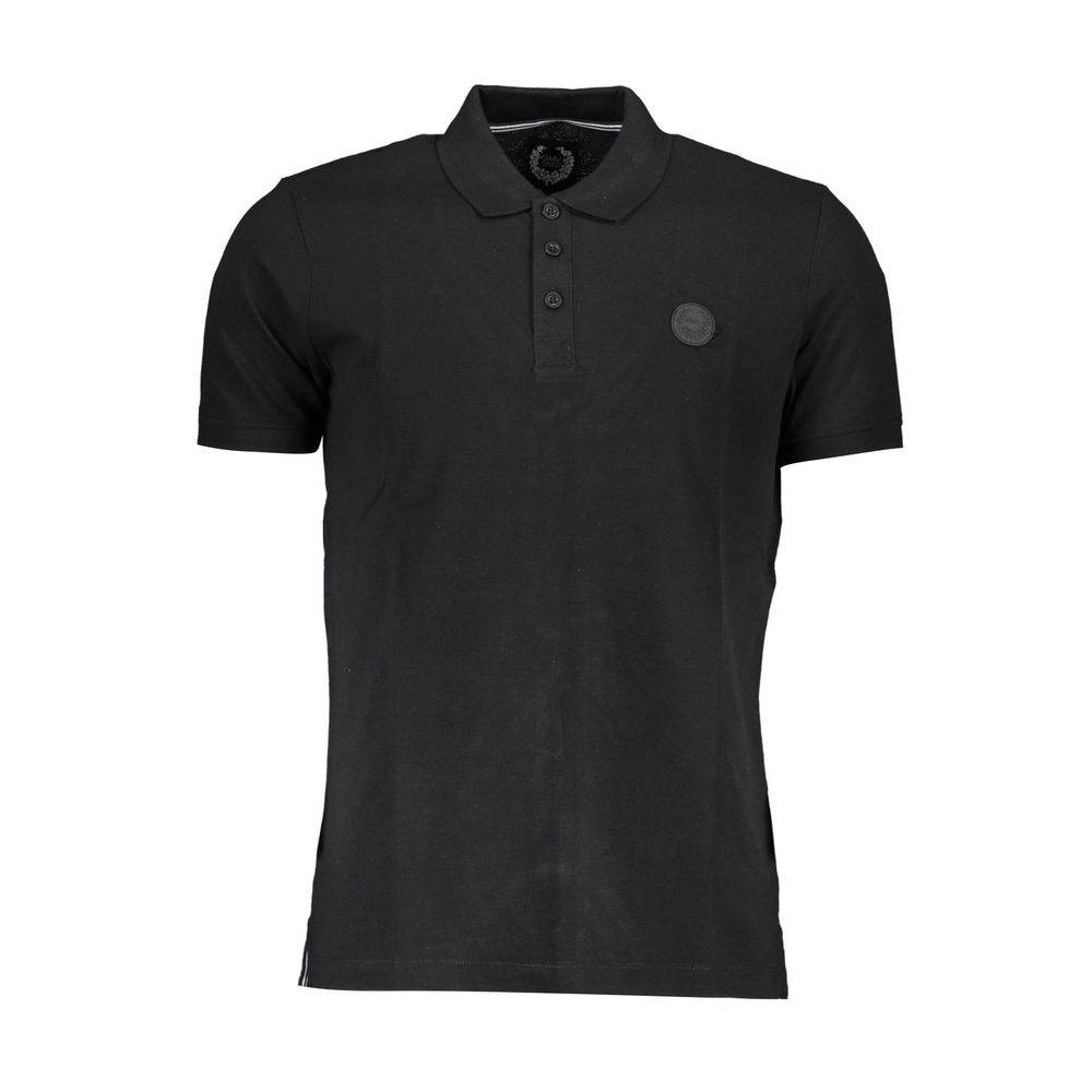 Gianmarco Venturi Black Cotton Polo Shirt Mens T-Shirt