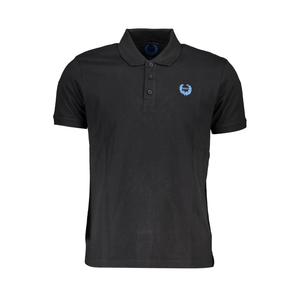 Gianmarco Venturi Black Cotton Polo Shirt Mens T-Shirt