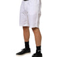 Dolce & Gabbana White Cotton Stretch Men Bermuda Pants Mens Shorts