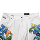 Dolce & Gabbana White Graffiti Print Skinny GOLD Denim Jeans