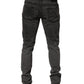Dolce & Gabbana Dark Gray Cotton Skinny Men Denim Jeans