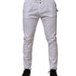 Daniele Alessandrini White Cotton Stretch Slim Fit Denim Jeans