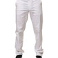 John Richmond White Cotton Stretch Dress Formal Men Trouser Pants