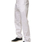 John Richmond White Cotton Stretch Dress Formal Men Trouser Pants
