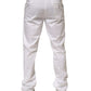 John Richmond White Cotton Stretch Dress Formal Men Trouser Pants
