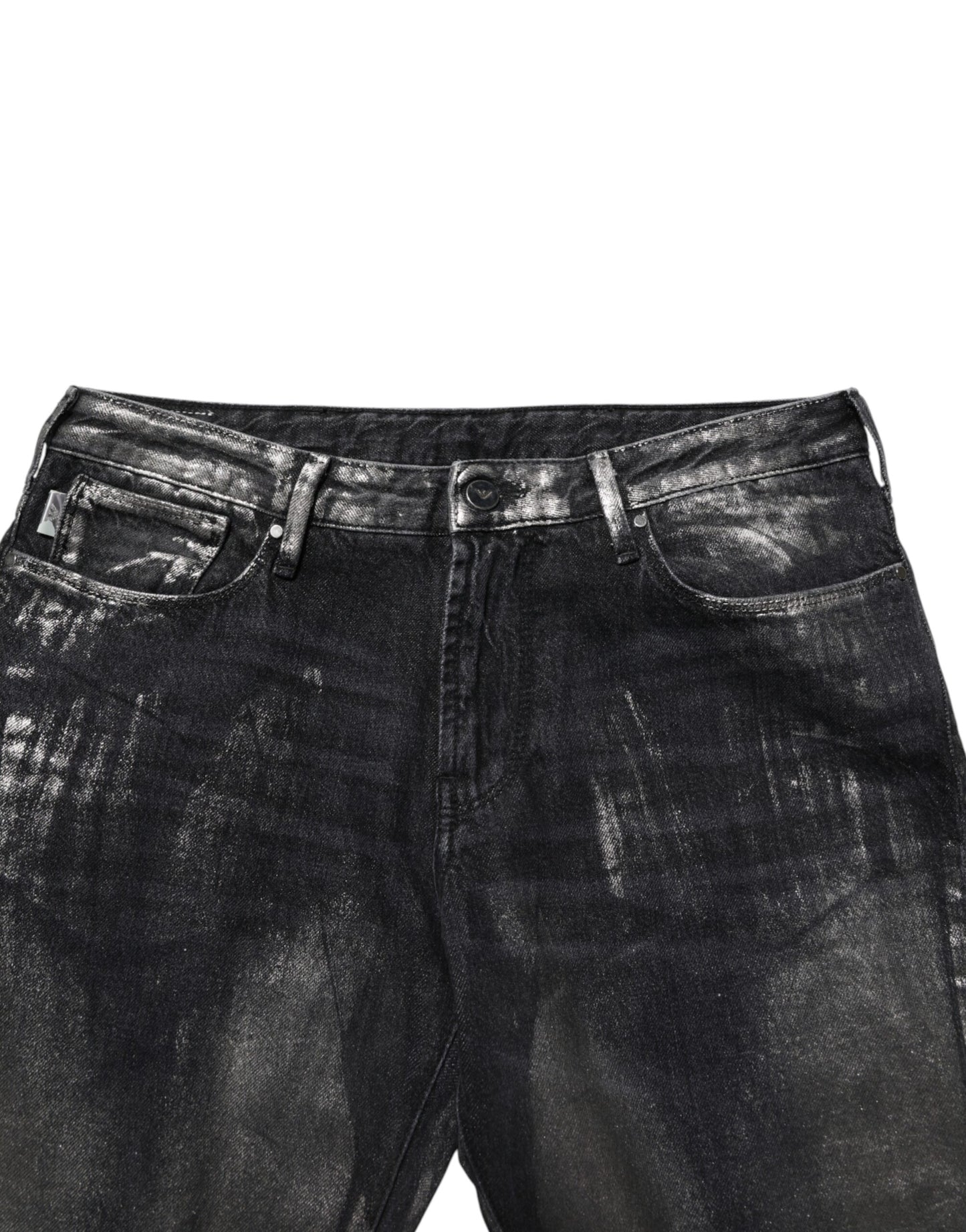 Emporio Armani Black Washed Slim Fit Men Denim Trouser Jeans