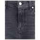 7FOR Black Cotton Relaxed Fit Jeans