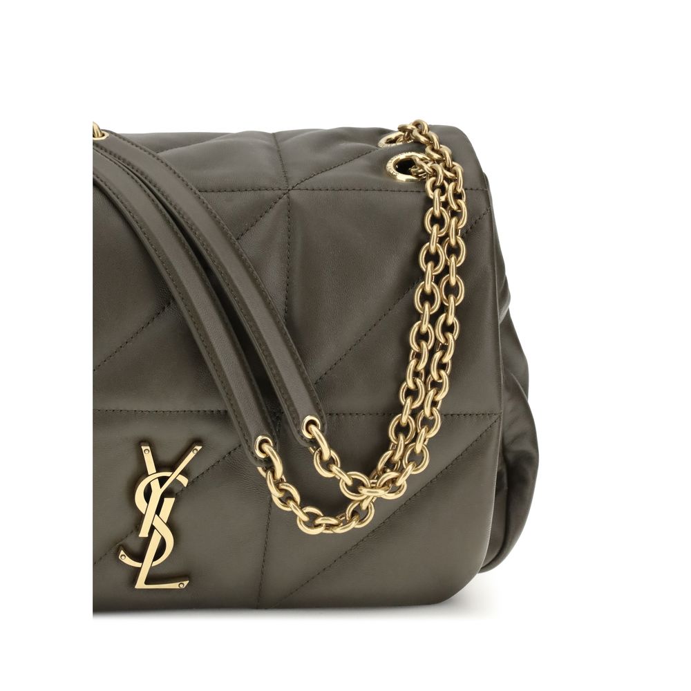 Saint Laurent Green Calf Leather Bos Taurus Shoulder Bag
