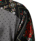 Dolce & Gabbana Multicolor Patchwork Long Sleeves Silk Shirt Mens T-Shirt