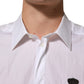 Dolce & Gabbana White Cotton MARTINI DG Patch Dress Shirt Mens T-Shirt