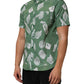 Carhartt Wip Green Printed Cotton Collared Short Sleeves Polo Shirt Mens T-Shirt
