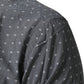 AGLINI Gray Polka Dot Cotton Button Down Long Sleeves Shirt Mens T-Shirt