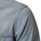 Maison Clochard Blue Denim Collared Long Sleeve Men Shirt Mens T-Shirt