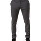 Daniele Alessandrini Gray Polyester Formal Dress Trouser Pants