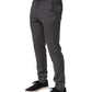 Daniele Alessandrini Gray Polyester Formal Dress Trouser Pants