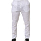 Daniele Alessandrini White Linen Formal Dress Trouser Pants