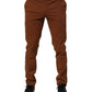 PT Torino Brown Men Skinny Chino Mid Waist Trouser Pants
