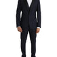 Dolce & Gabbana Blue Wool MARTINI 1 Button Men 3 Piece Suit Mens Suit