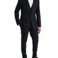 Dolce & Gabbana Blue Wool MARTINI 1 Button Men 3 Piece Suit Mens Suit