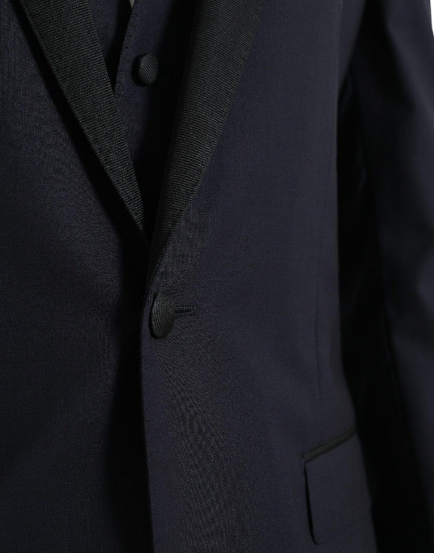 Dolce & Gabbana Blue Wool MARTINI 1 Button Men 3 Piece Suit Mens Suit