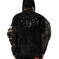 Dolce & Gabbana Black Camouflage Hooded Men Full Zip Sweater Mens Sweater