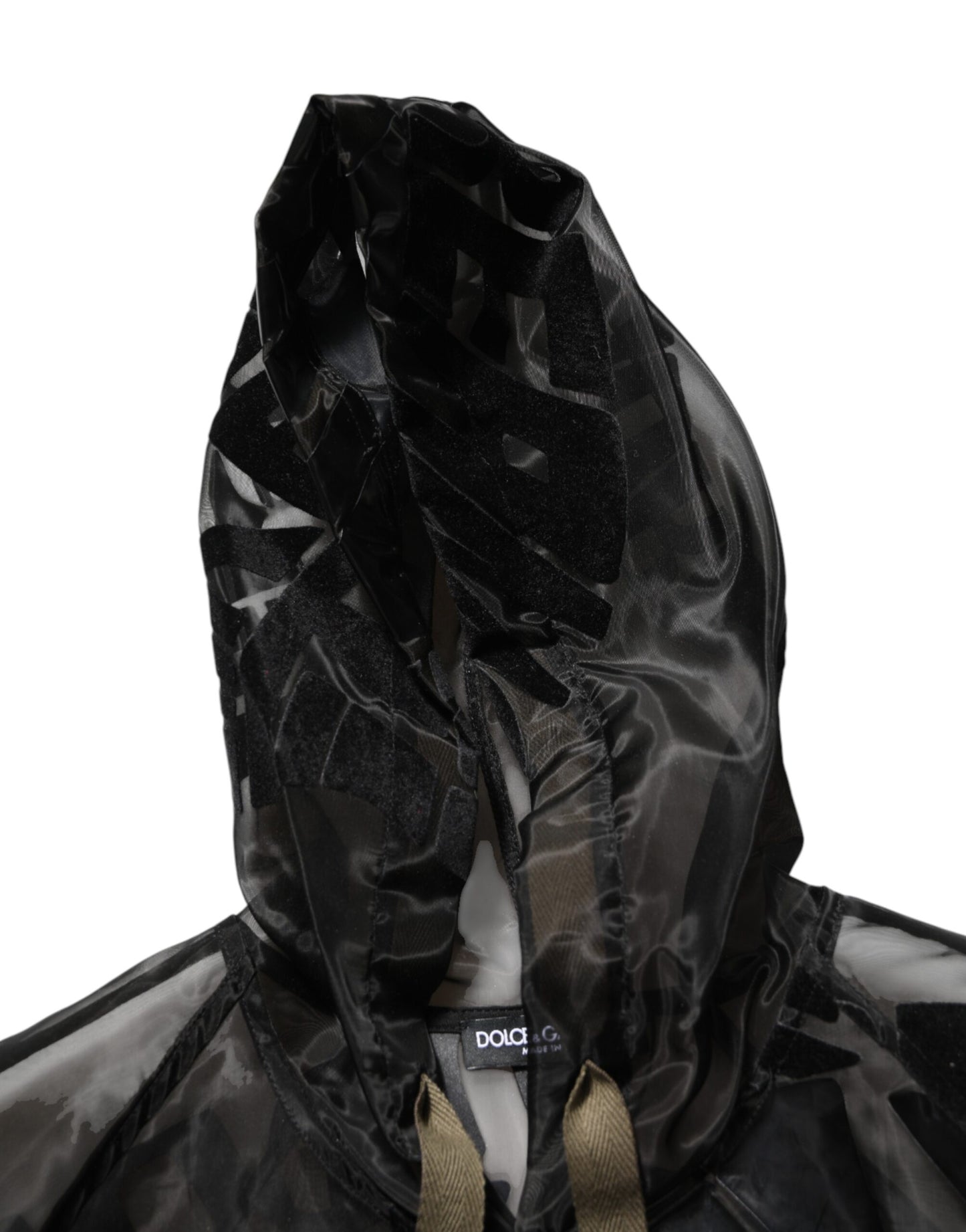 Dolce & Gabbana Black Camouflage Hooded Men Full Zip Sweater Mens Sweater