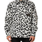 Dolce & Gabbana Black White Leopard Denim Blouson Sweater Mens Sweater