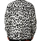 Dolce & Gabbana Black White Leopard Denim Blouson Sweater Mens Sweater