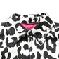 Dolce & Gabbana Black White Leopard Denim Blouson Sweater Mens Sweater