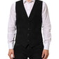 Dolce & Gabbana Black Cotton Waistcoat Dress Men Formal Vest