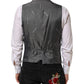 Dolce & Gabbana Black Cotton Waistcoat Dress Men Formal Vest