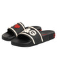 Dolce & Gabbana Black Rubber Slides Sandals Beachwear Shoes