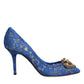 Dolce & Gabbana Blue Taormina Lace DEVOTION Pumps Shoes \
