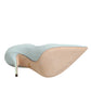 Dolce & Gabbana Mint Green Leather Stiletto Heels Pumps Shoes