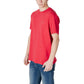 Armani Exchange Red Cotton Sportswear Mens T-Shirt