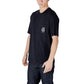 Armani Exchange Blue Cotton Sportswear Mens T-Shirt