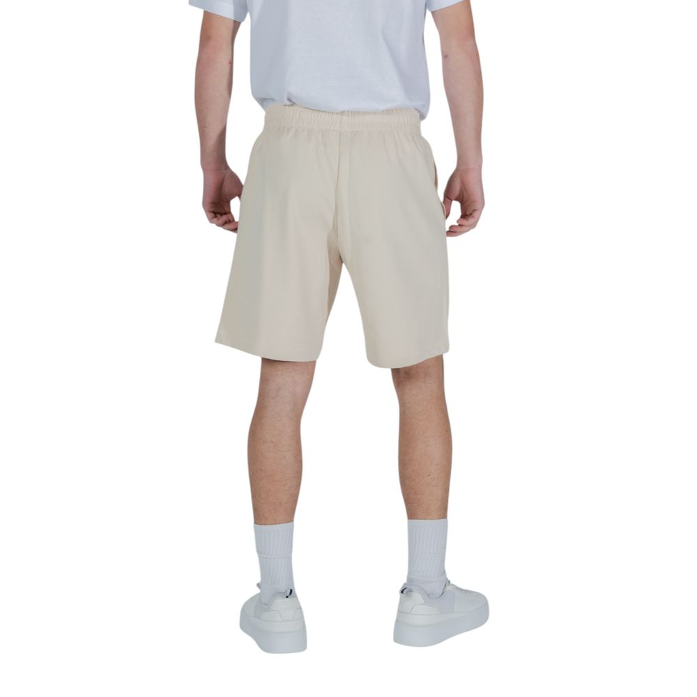 EA7 Emporio Armani Beige Cotton Bermuda Shorts Mens Shorts