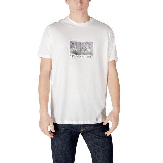 Armani Exchange Cream Cotton T-Shirt Mens T-Shirt