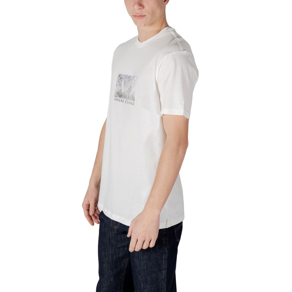 Armani Exchange Cream Cotton T-Shirt Mens T-Shirt