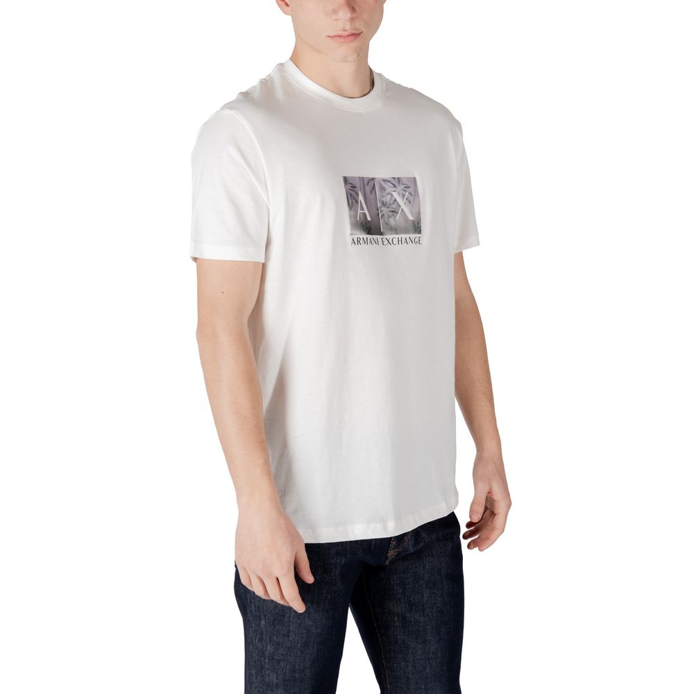 Armani Exchange Cream Cotton T-Shirt Mens T-Shirt